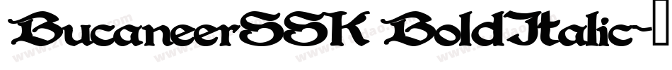 BucaneerSSK BoldItalic字体转换
